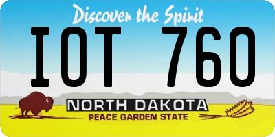 ND license plate IOT760