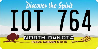 ND license plate IOT764