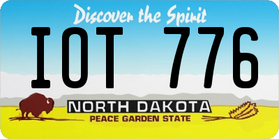 ND license plate IOT776