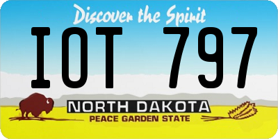 ND license plate IOT797