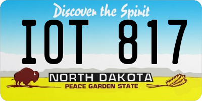 ND license plate IOT817