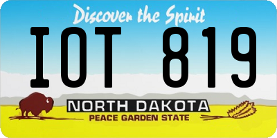 ND license plate IOT819