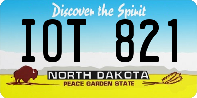 ND license plate IOT821