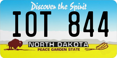 ND license plate IOT844