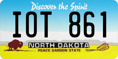 ND license plate IOT861