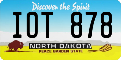 ND license plate IOT878