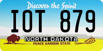 ND license plate IOT879