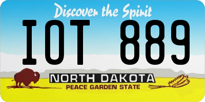 ND license plate IOT889