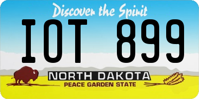 ND license plate IOT899