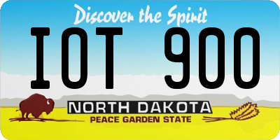 ND license plate IOT900