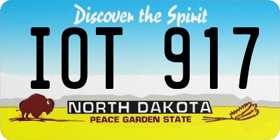 ND license plate IOT917