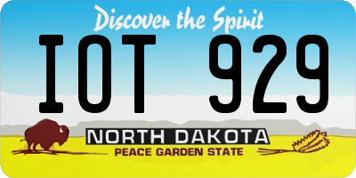 ND license plate IOT929