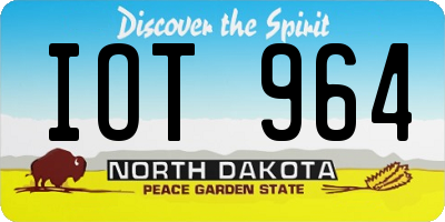ND license plate IOT964
