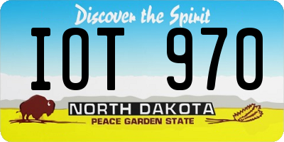 ND license plate IOT970