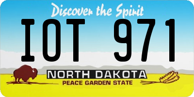 ND license plate IOT971
