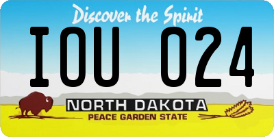ND license plate IOU024