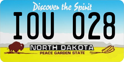 ND license plate IOU028