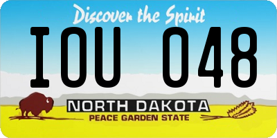 ND license plate IOU048