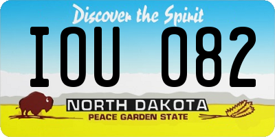 ND license plate IOU082