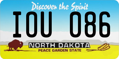 ND license plate IOU086