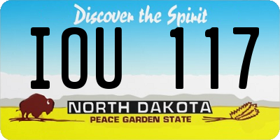 ND license plate IOU117