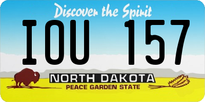 ND license plate IOU157