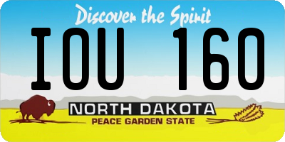 ND license plate IOU160