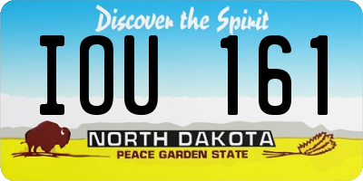 ND license plate IOU161