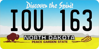 ND license plate IOU163