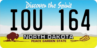 ND license plate IOU164