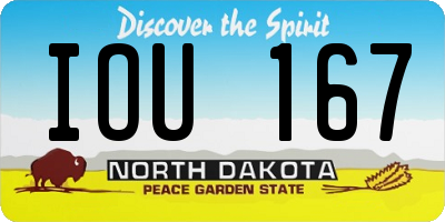 ND license plate IOU167
