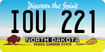 ND license plate IOU221