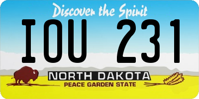 ND license plate IOU231