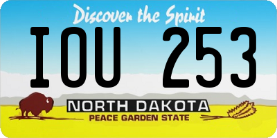 ND license plate IOU253