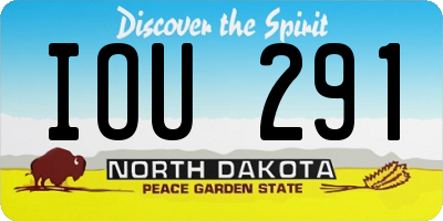 ND license plate IOU291