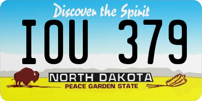 ND license plate IOU379