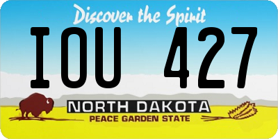 ND license plate IOU427