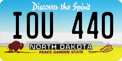 ND license plate IOU440