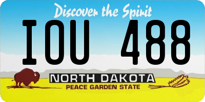 ND license plate IOU488