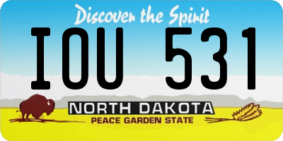 ND license plate IOU531