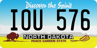 ND license plate IOU576