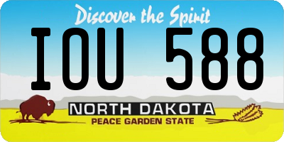 ND license plate IOU588