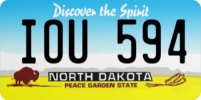 ND license plate IOU594