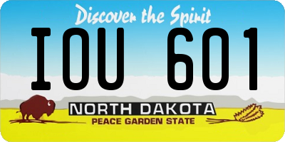 ND license plate IOU601