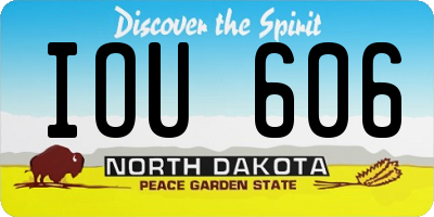 ND license plate IOU606