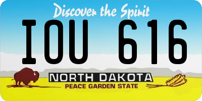 ND license plate IOU616