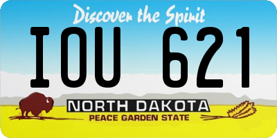 ND license plate IOU621