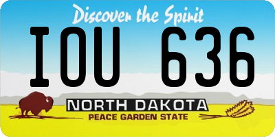 ND license plate IOU636