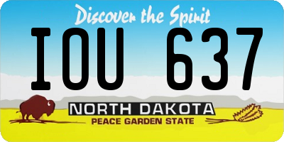 ND license plate IOU637