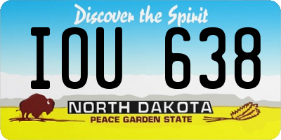 ND license plate IOU638